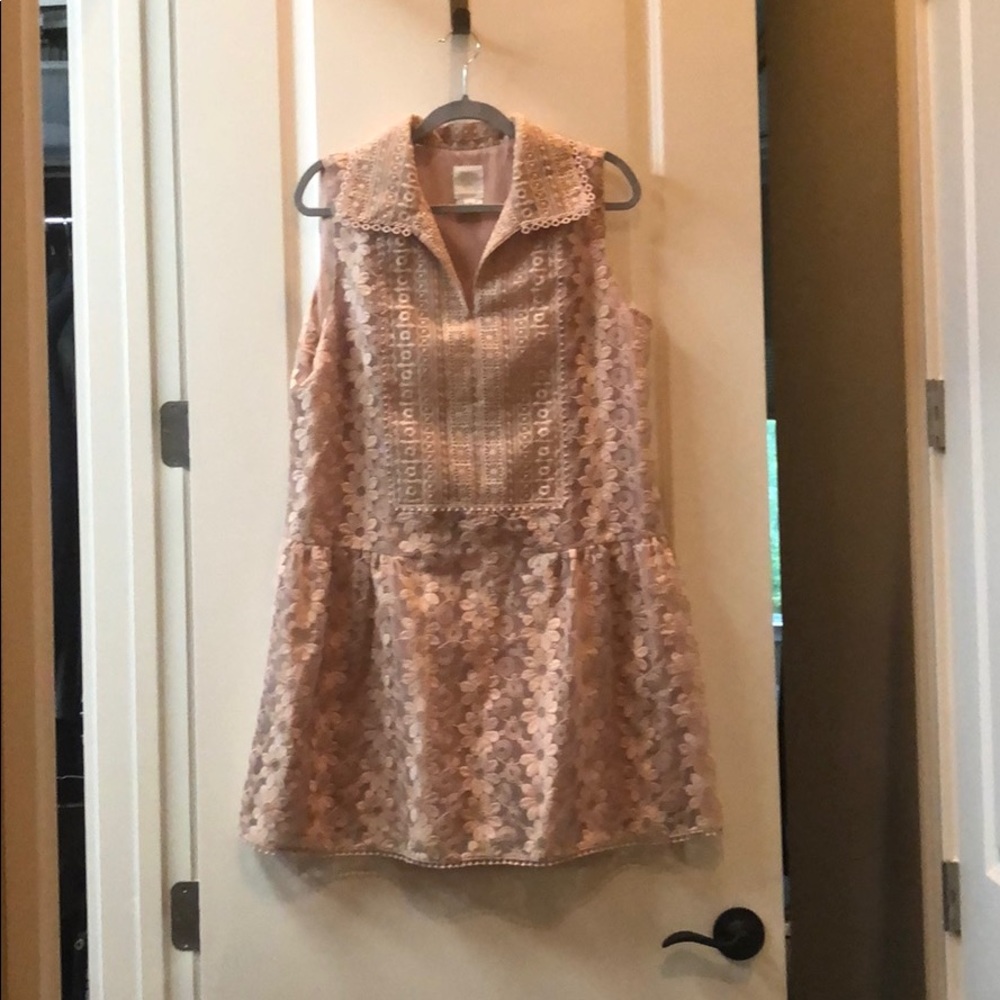 Ann Sui vintage” pink lace dress